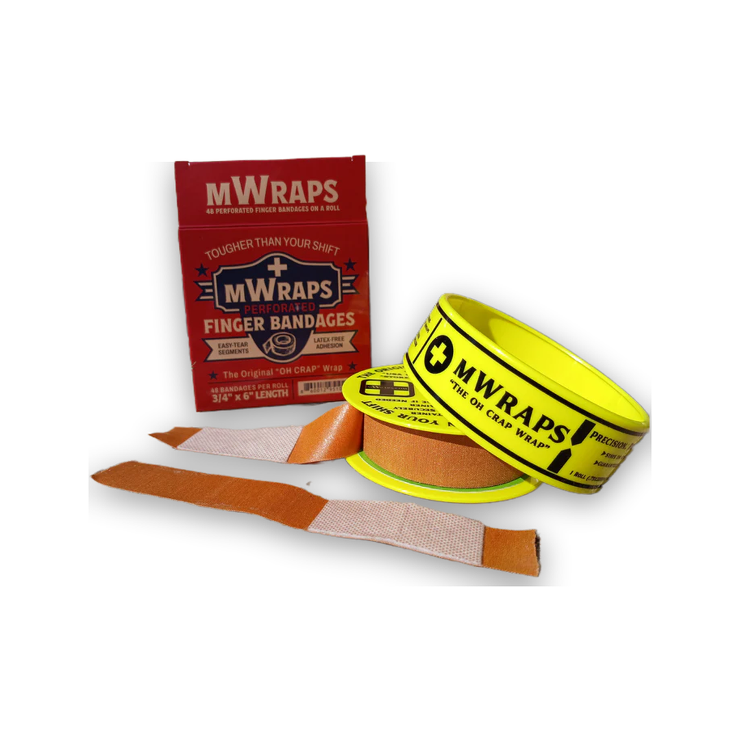 MWraps finger bandages with packaging on a white background