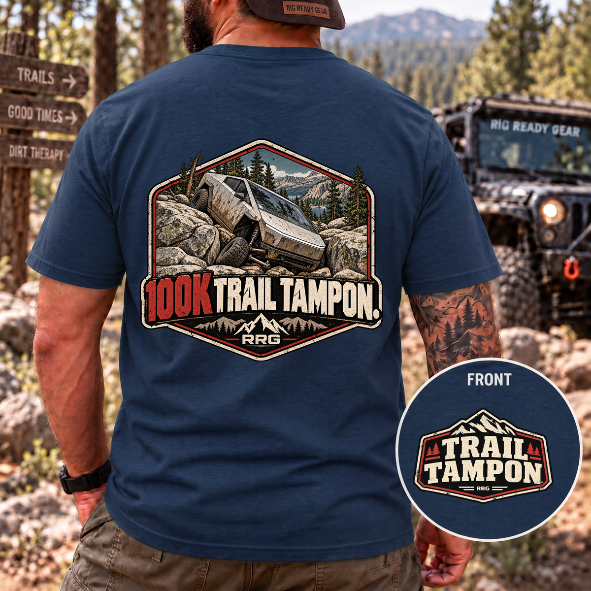 100K Trail Tampon — Vintage Badge T-shirt