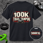 100K Trail Tampon — Industrial Warning Plate T-shirt