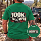 100K Trail Tampon — Industrial Warning Plate T-shirt