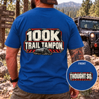 100K Trail Tampon — Industrial Warning Plate T-shirt