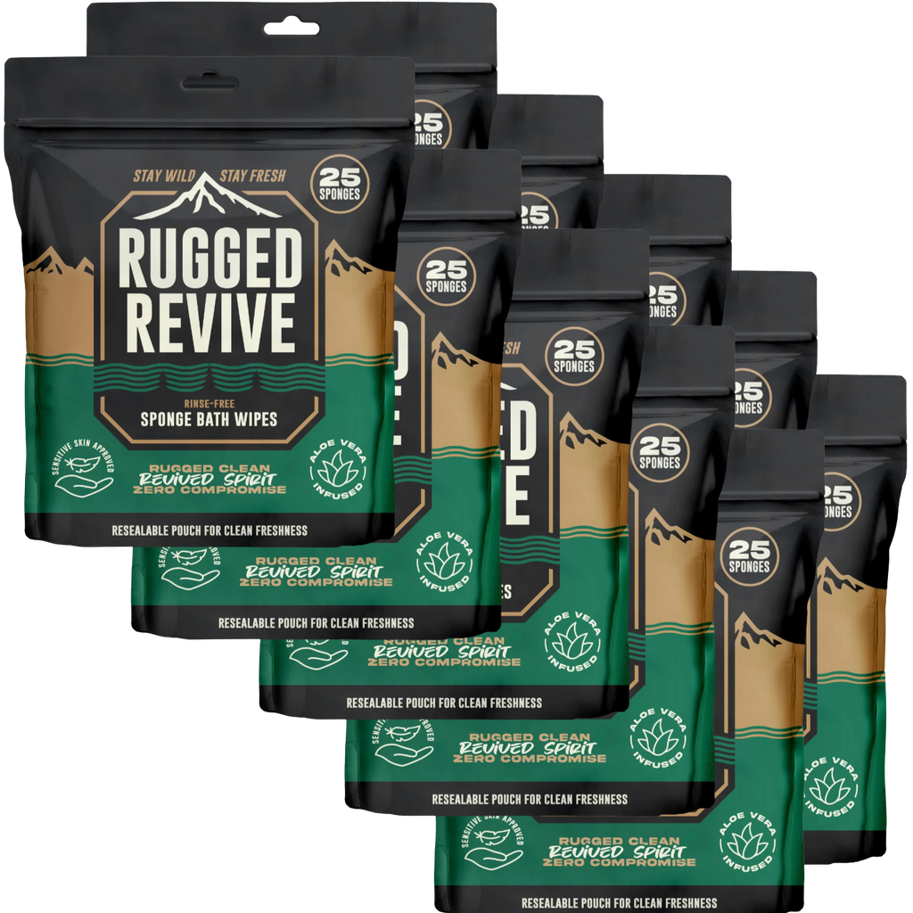 Rugged Revive Rinse-Free Bath Sponge | Rig Ready Gear