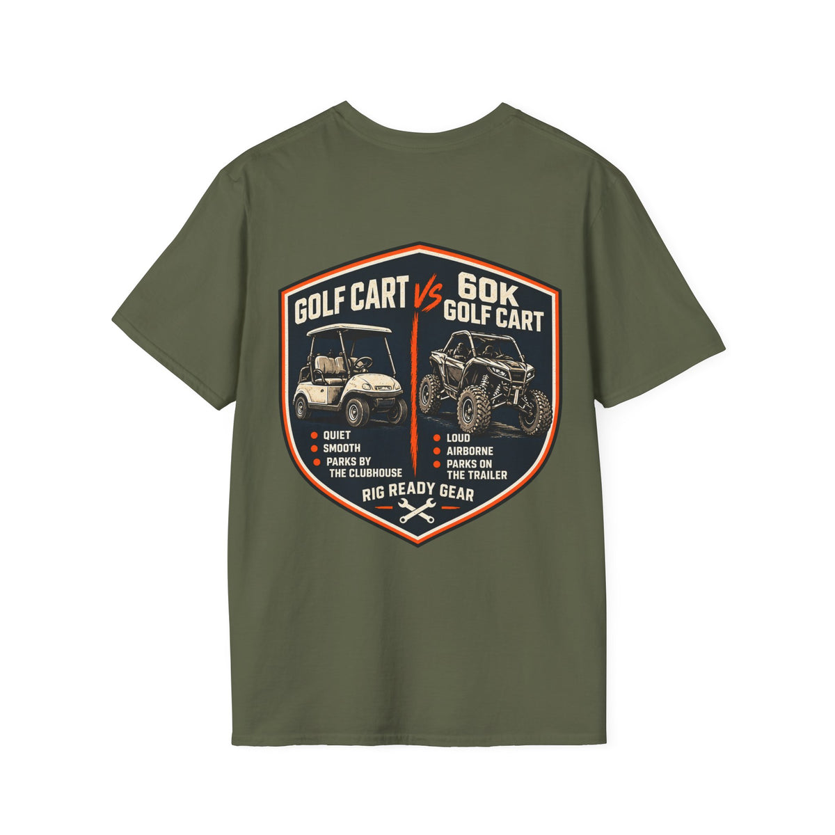 Golf Cart vs. 60K Golf Cart T-shirt