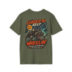 Cursed to Keep Wheelin Ghost’  T-shirt