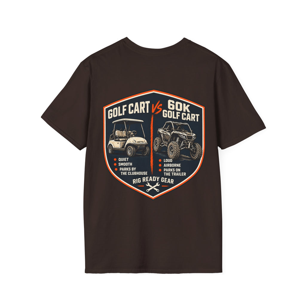 Golf Cart vs. 60K Golf Cart T-shirt
