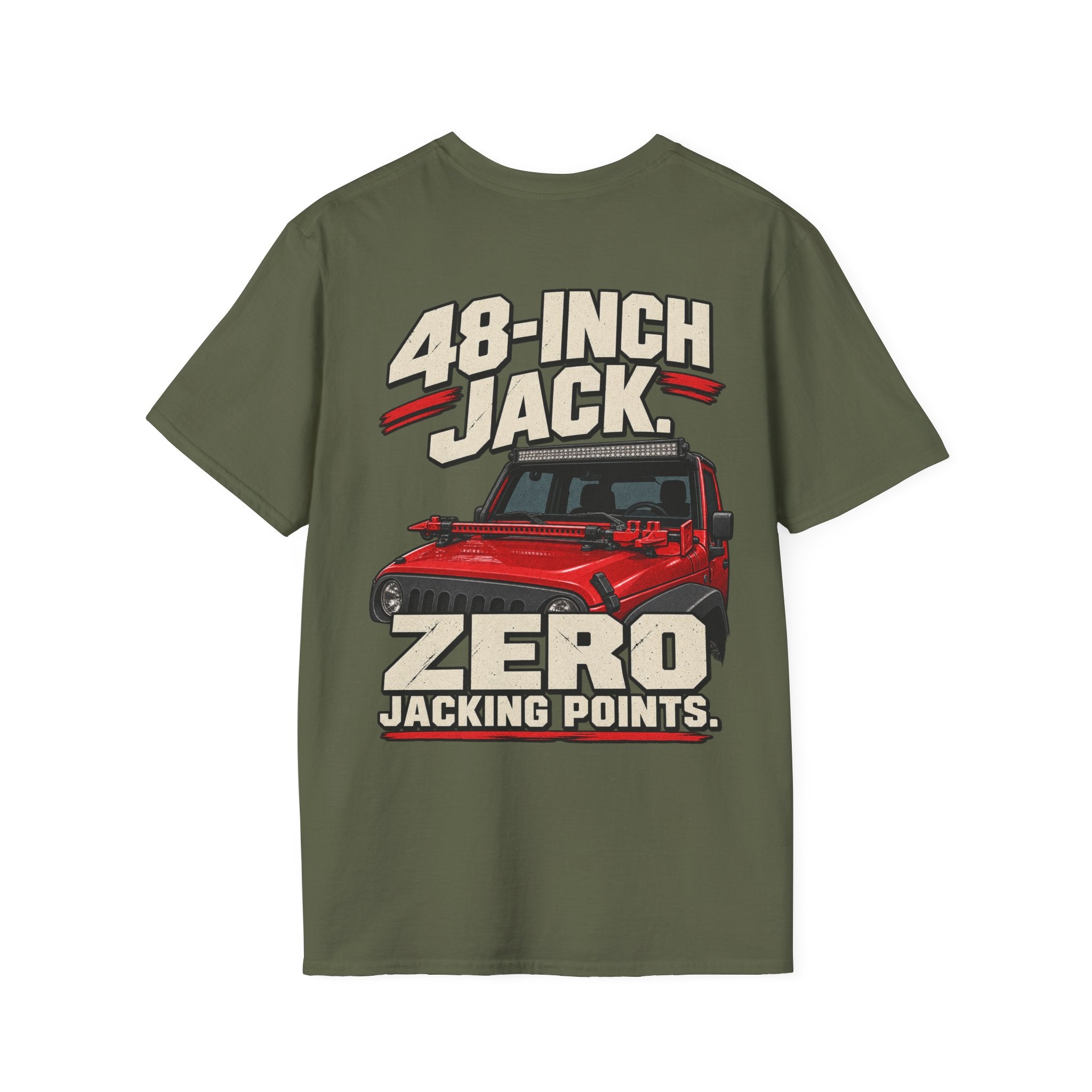 48-Inch Jack. Zero Jacking Points. T-shirt