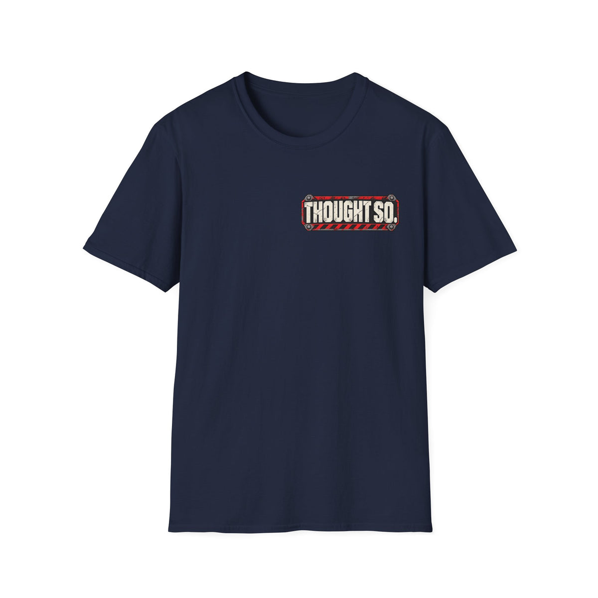 100K Trail Tampon — Industrial Warning Plate T-shirt