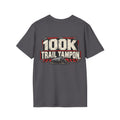 100K Trail Tampon — Industrial Warning Plate T-shirt
