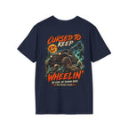 Cursed to Keep Wheelin Ghost’  T-shirt