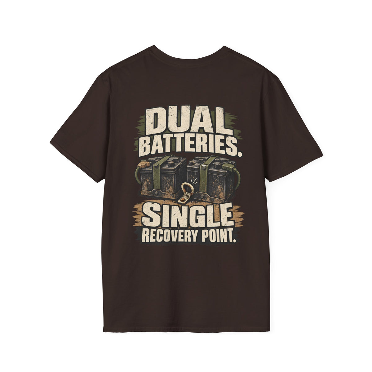 Dual Batteries. Single Recovery Point. T-shirt