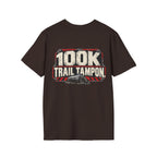 100K Trail Tampon — Industrial Warning Plate T-shirt