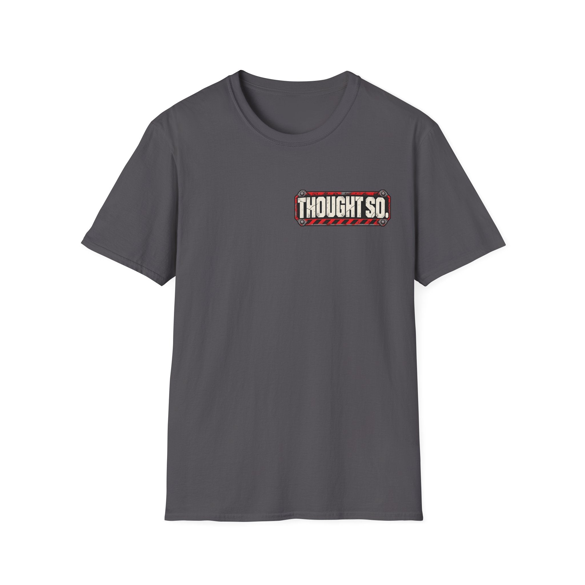 100K Trail Tampon — Industrial Warning Plate T-shirt