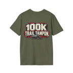 100K Trail Tampon — Industrial Warning Plate T-shirt