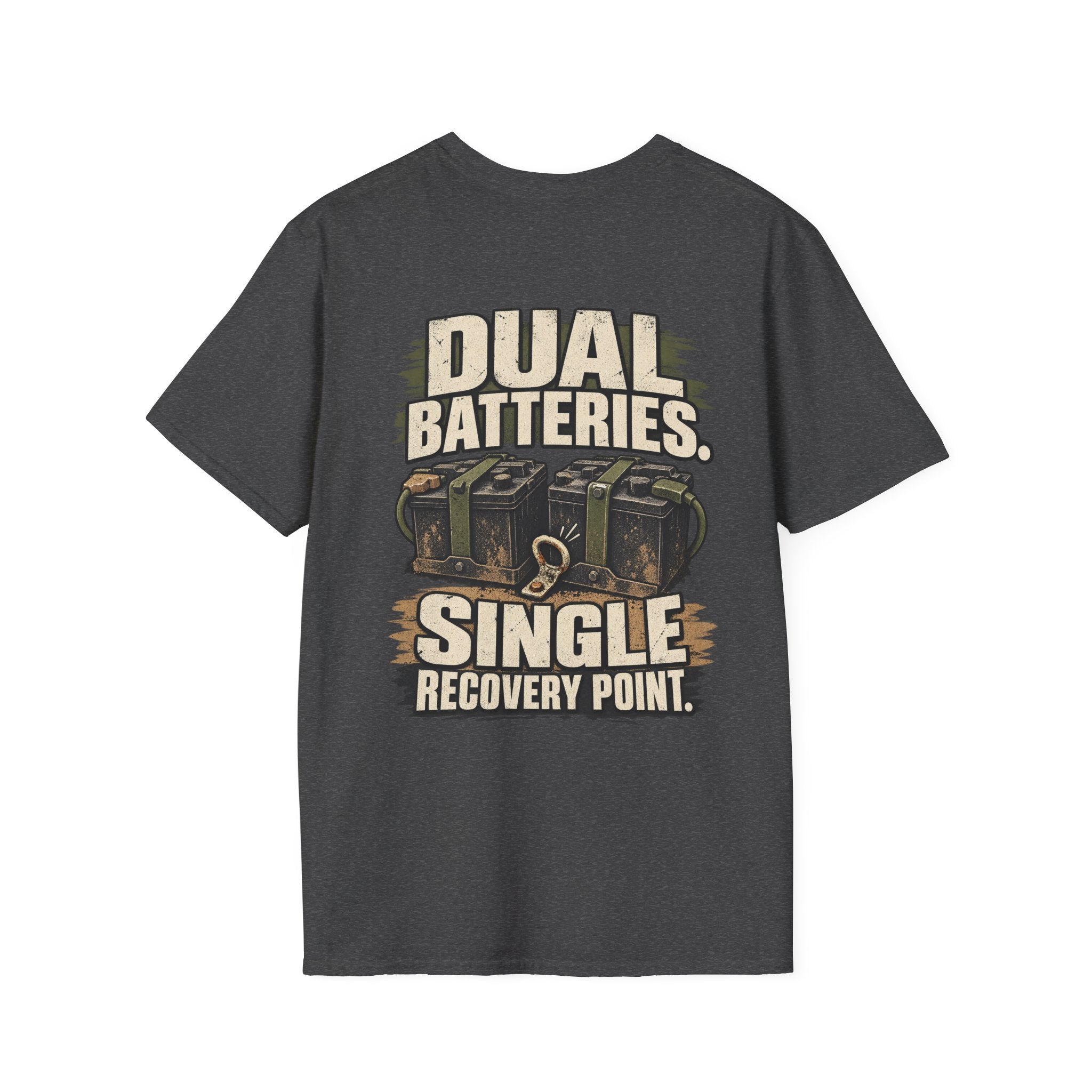 Dual Batteries. Single Recovery Point. T-shirt