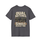 Dual Batteries. Single Recovery Point. T-shirt