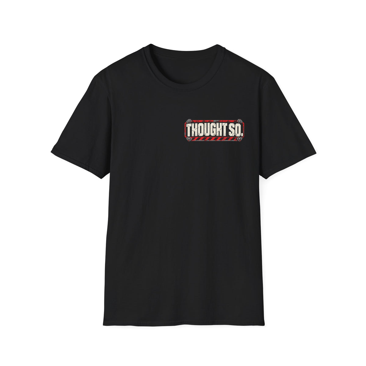 100K Trail Tampon — Industrial Warning Plate T-shirt