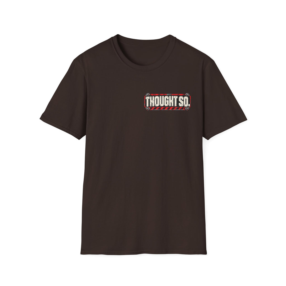 100K Trail Tampon — Industrial Warning Plate T-shirt