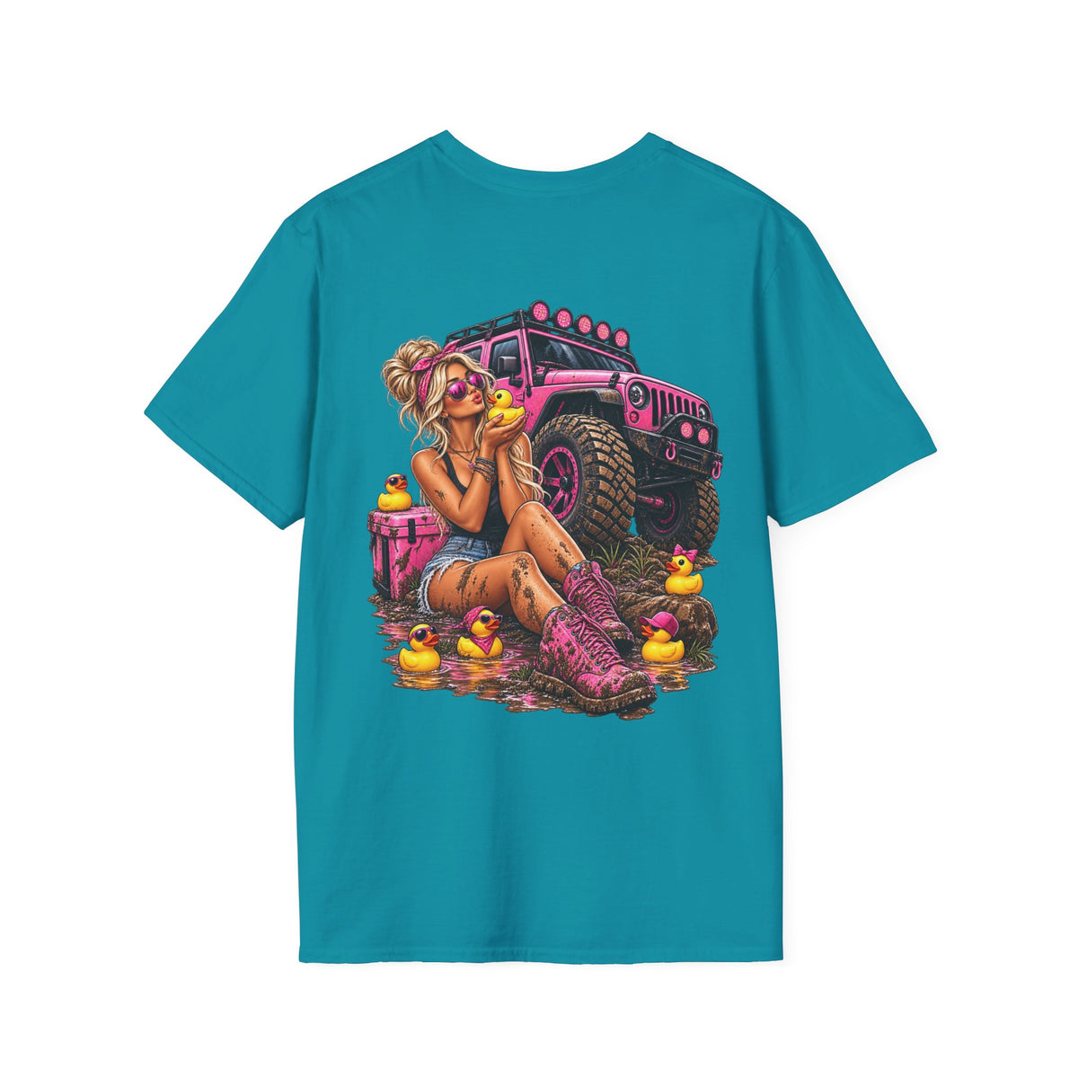 Mud, Ducks & Pink 4x4 T-shirt