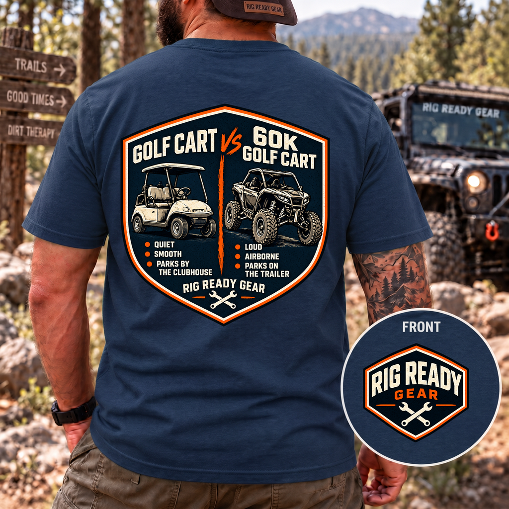 Golf Cart vs. 60K Golf Cart T-shirt