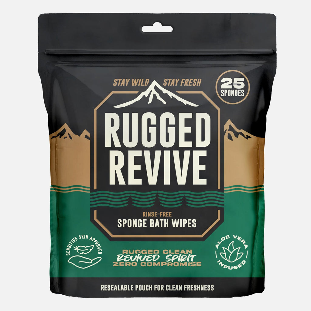Rugged Revive Rinse-Free Bath Sponge | Rig Ready Gear