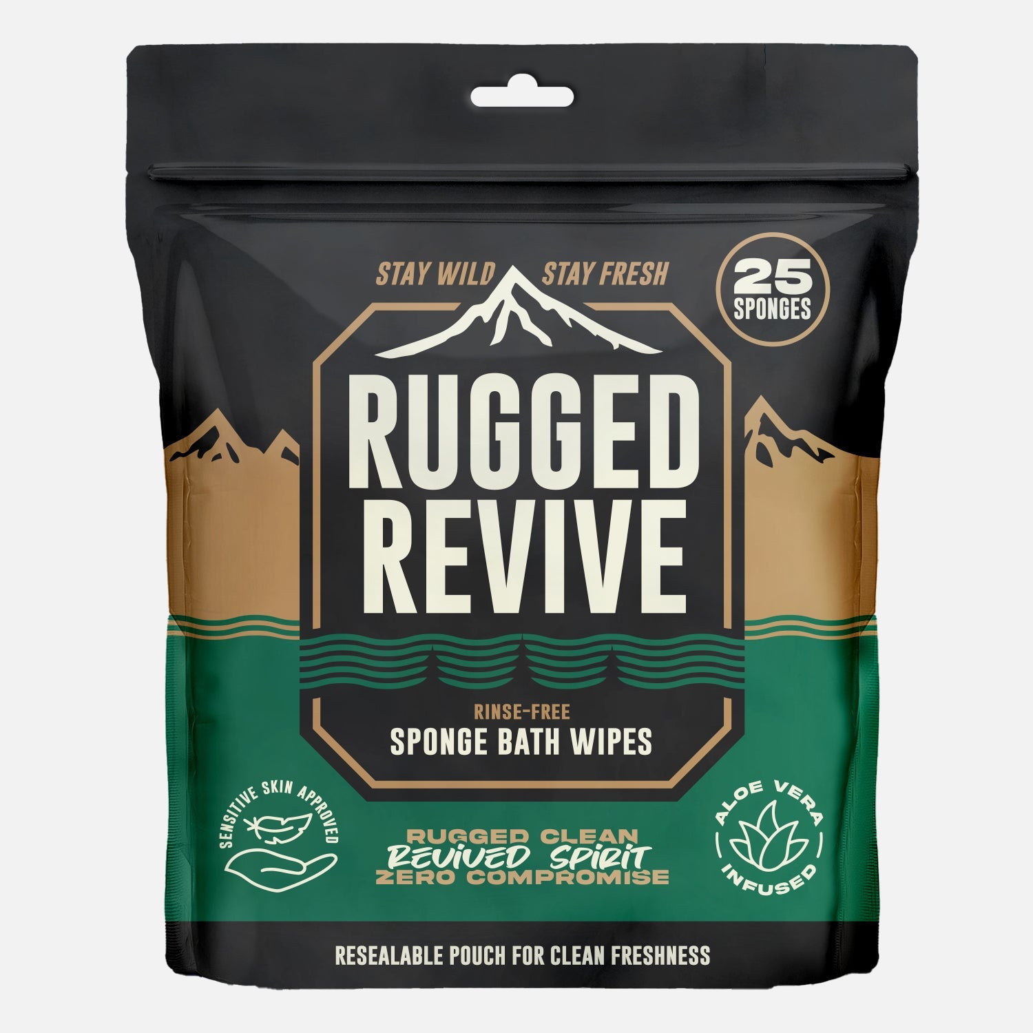 Rugged Revive Rinse-Free Bath Sponge | Rig Ready Gear