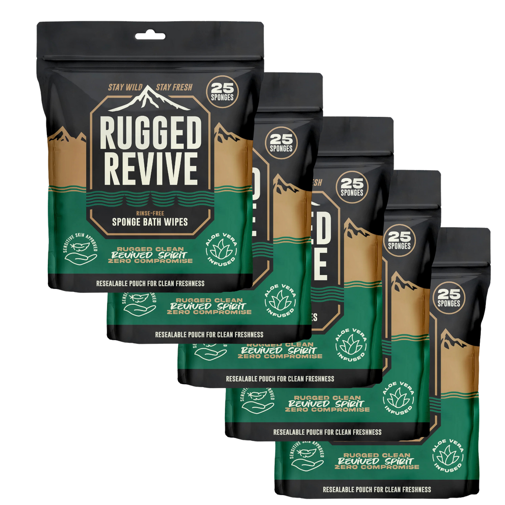 Rugged Revive Rinse-Free Bath Sponge | Rig Ready Gear