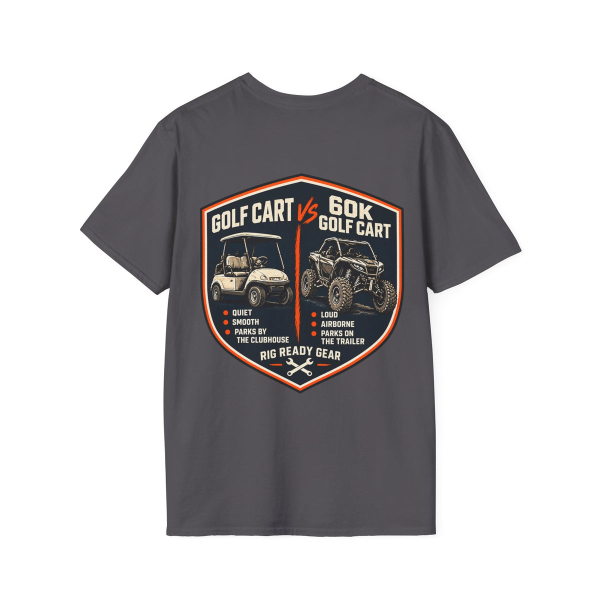 Golf Cart vs. 60K Golf Cart T-shirt