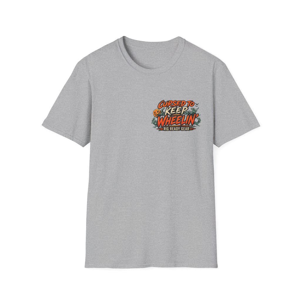 Cursed to Keep Wheelin Ghost’  T-shirt