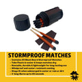 Black Beard Stormproof Fire Matches | Rig Ready Gear