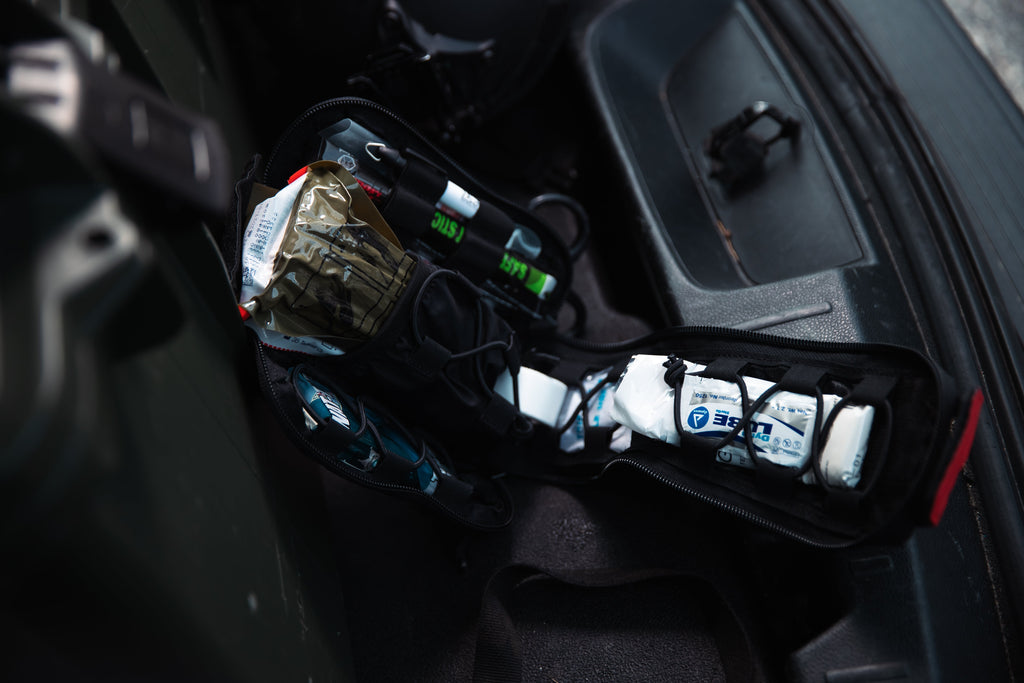 Car dashboard with a GPS device and other instruments