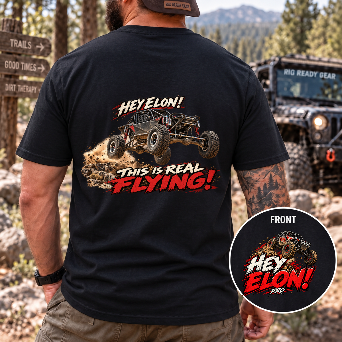 Hey Elon! This Is Real Flying! — Off-Road Racing T-Shirt