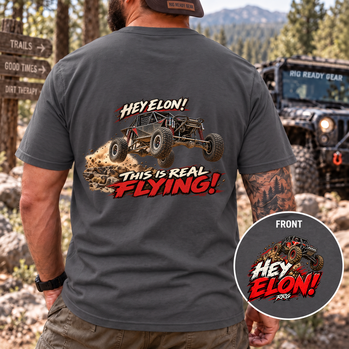 Hey Elon! This Is Real Flying! — Off-Road Racing T-Shirt