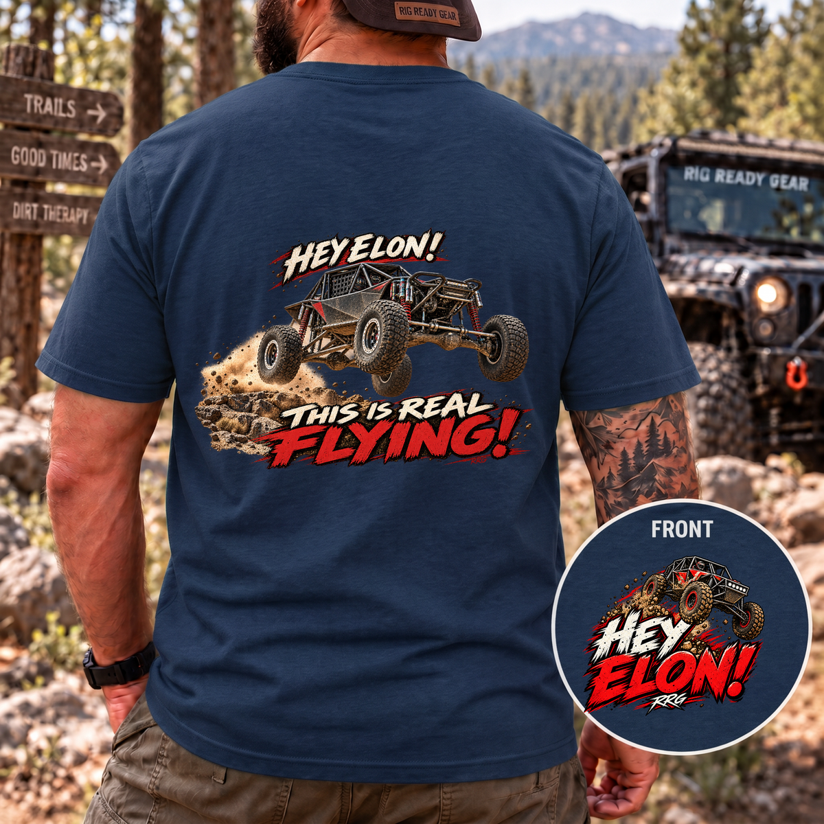 Hey Elon! This Is Real Flying! — Off-Road Racing T-Shirt