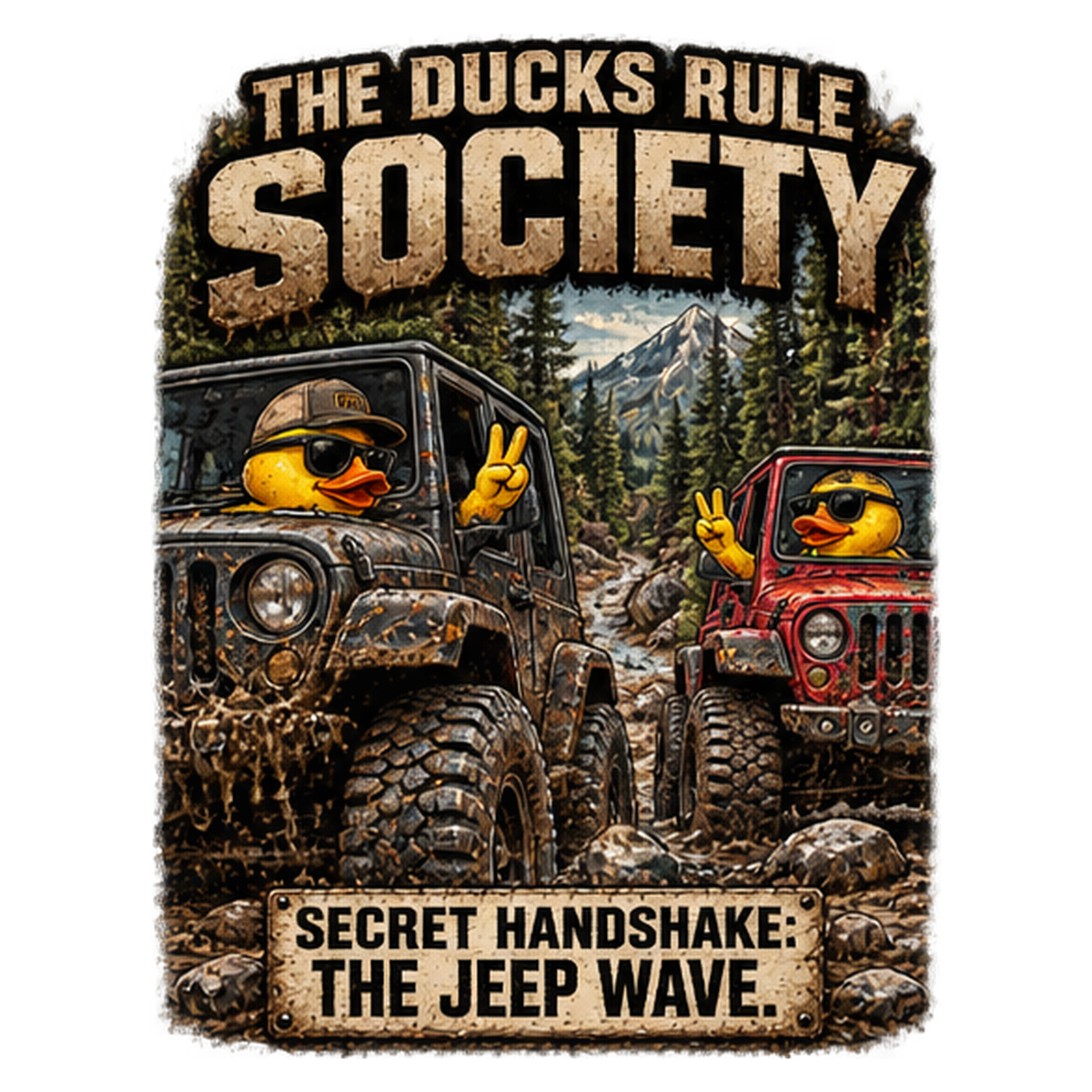 The Ducks Rule Society — Secret Handshake: The Jeep Wave T-shirt