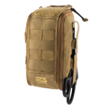 Tactical pouch with black scissors on a white background
