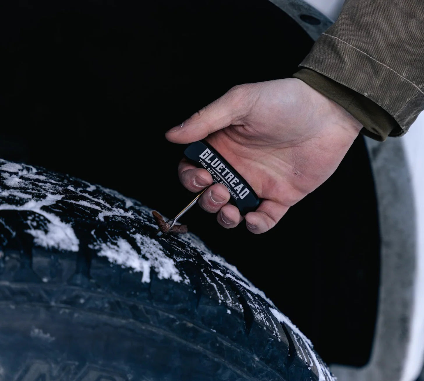 Complete Tire Repair Kit | GlueTread Sidewall + Plug + Valve Fix