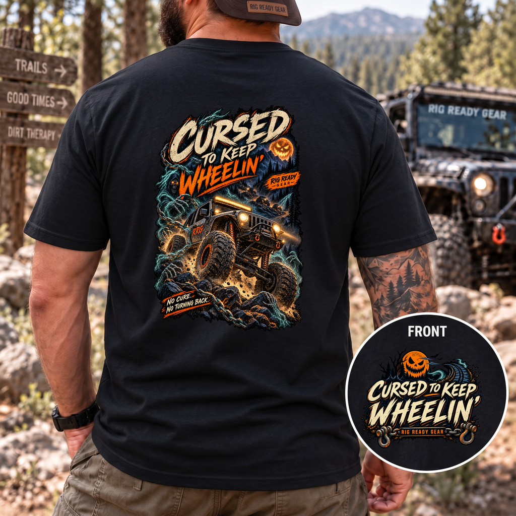 Cursed to Keep Wheelin’ Zombies T-shirt
