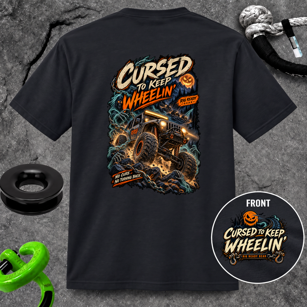 Cursed to Keep Wheelin’ Zombies T-shirt