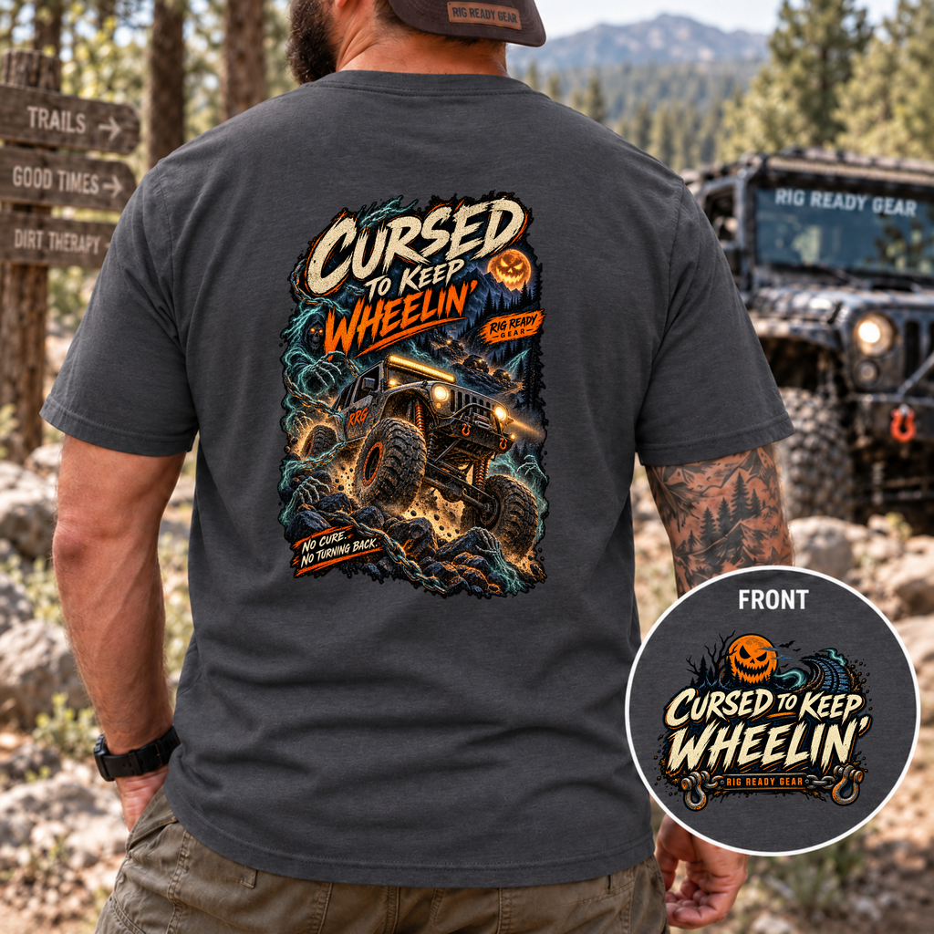 Cursed to Keep Wheelin’ Zombies T-shirt