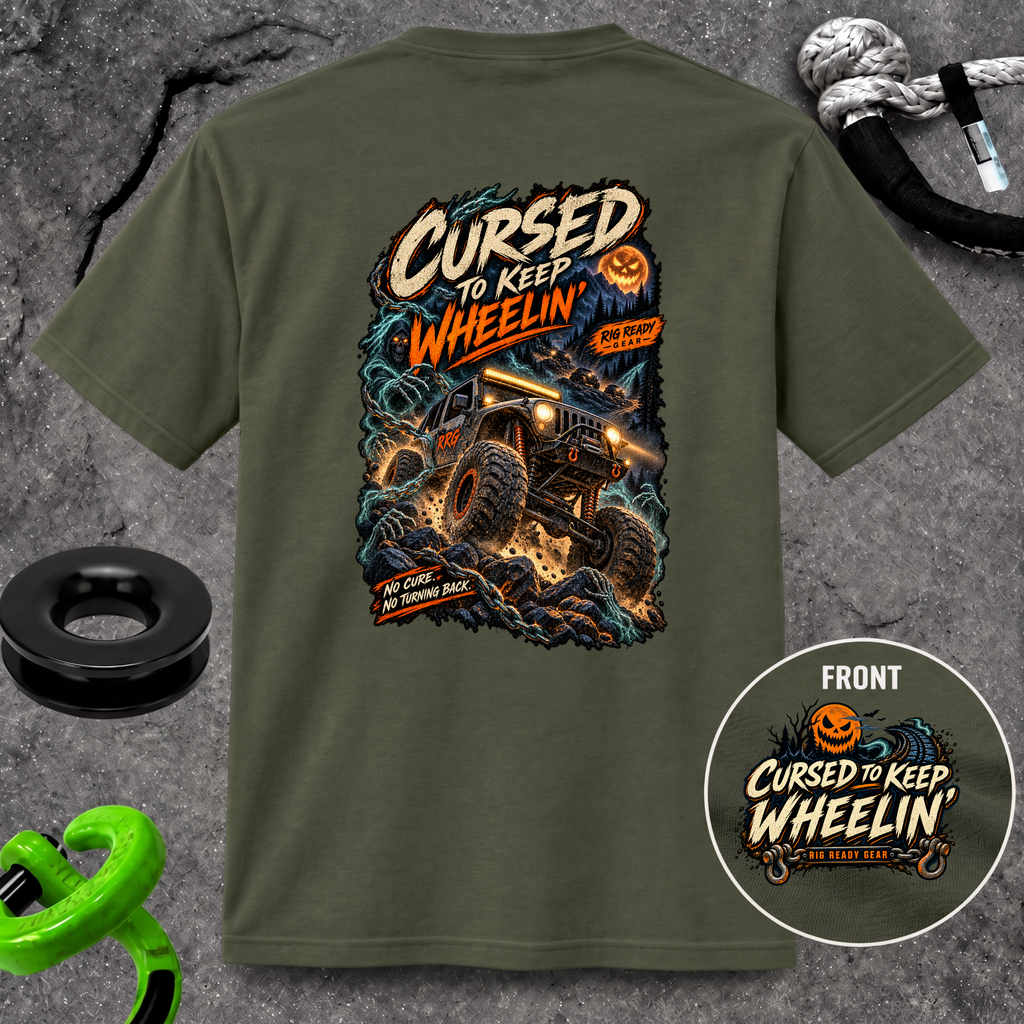 Cursed to Keep Wheelin’ Zombies T-shirt