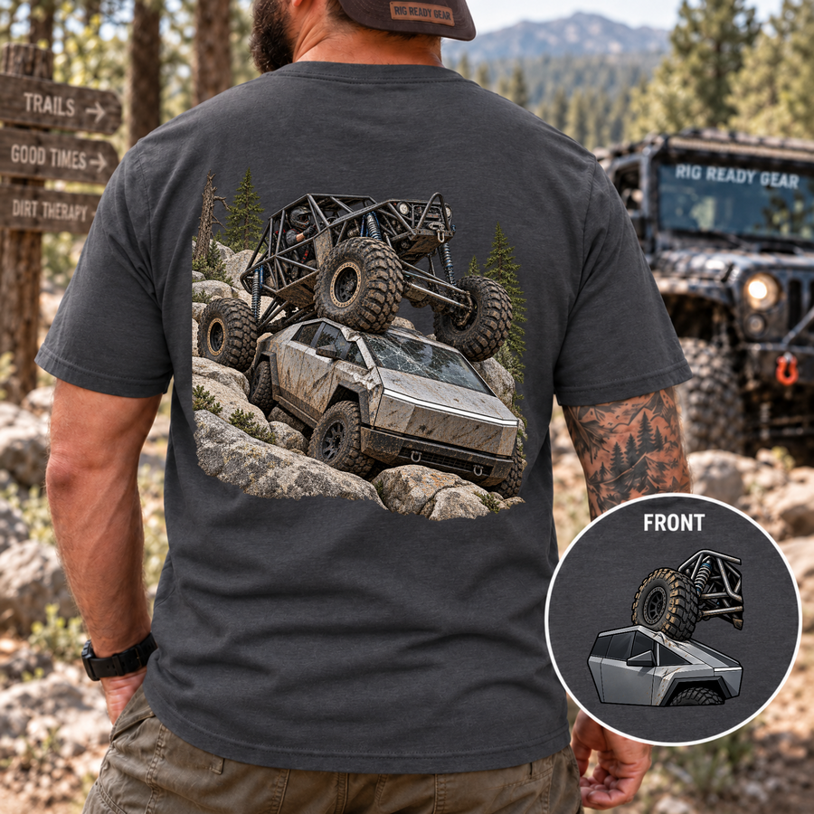 Cybertruck Crush — Rock Crawler T-Shirt