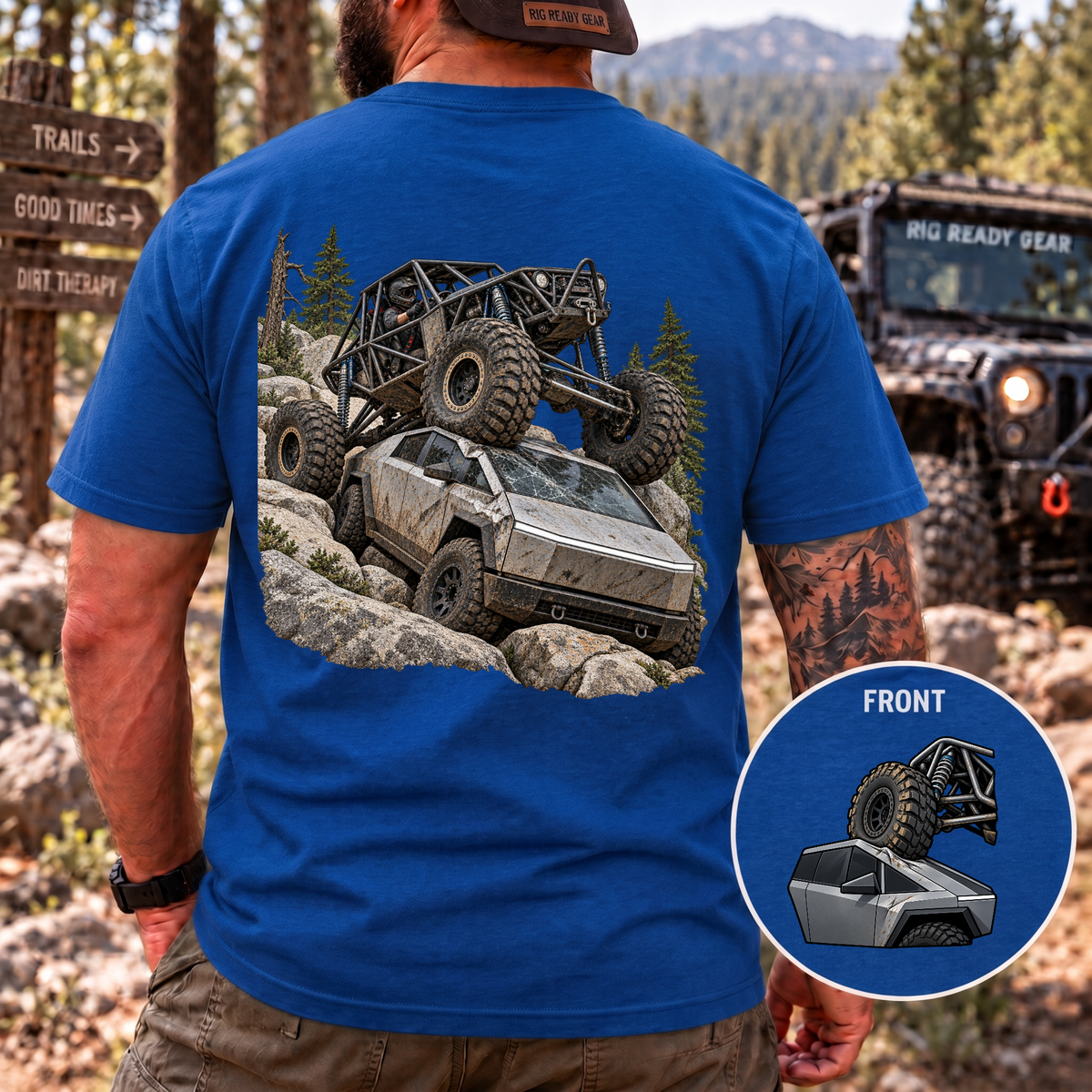 Cybertruck Crush — Rock Crawler T-Shirt