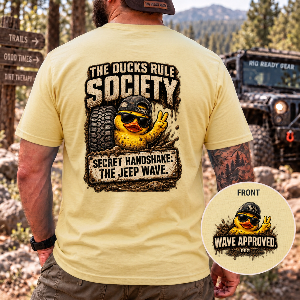 The Ducks Rule Society — Secret Handshake: The Jeep Wave — Wave Approved T-shirt