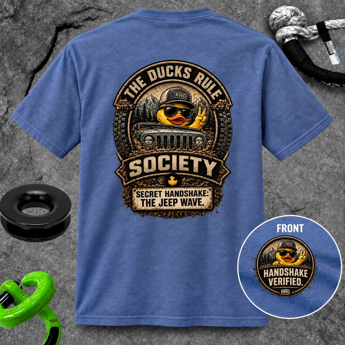 The Ducks Rule Society — Secret Handshake: The Jeep Wave — Handshake Verified T-shirt