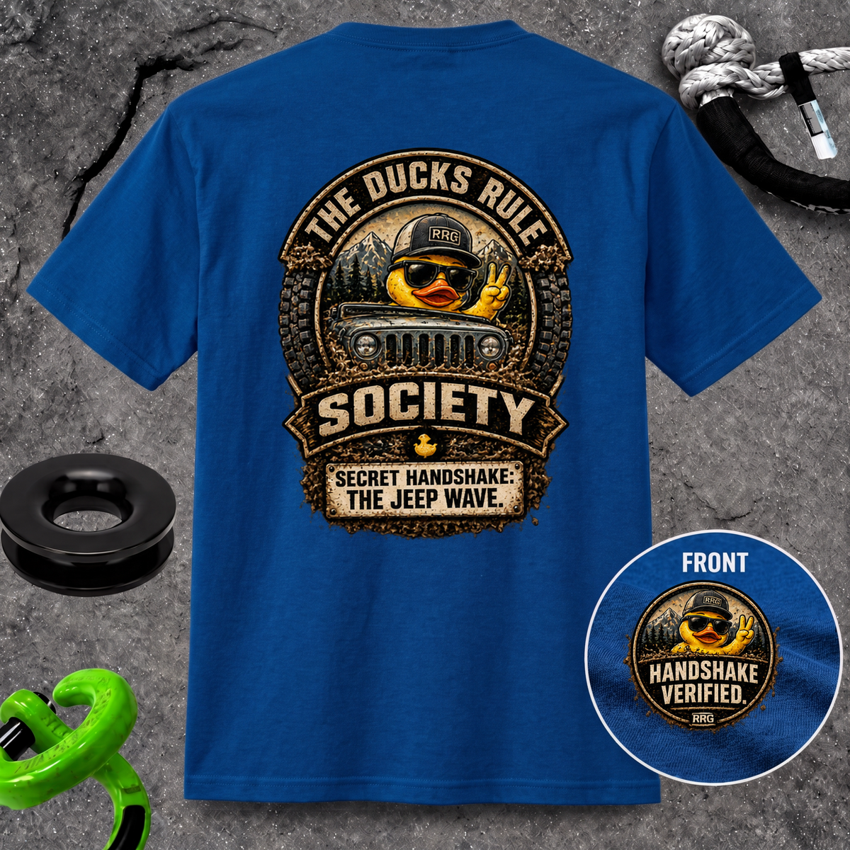 The Ducks Rule Society — Secret Handshake: The Jeep Wave — Handshake Verified T-shirt