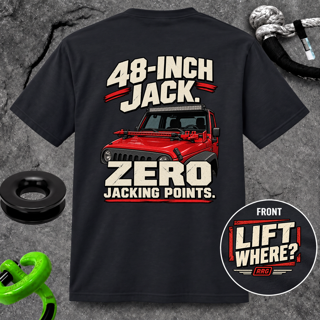 48-Inch Jack. Zero Jacking Points. T-shirt