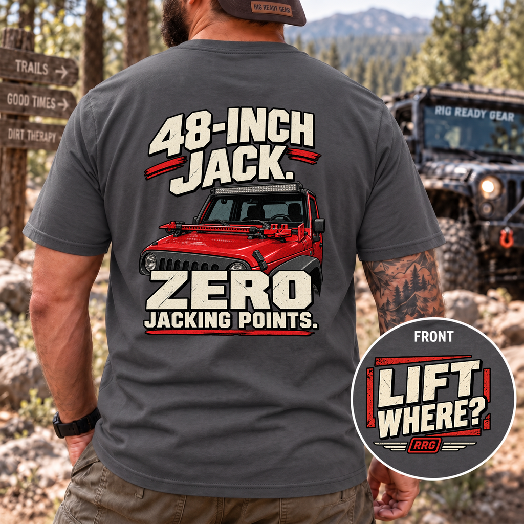 48-Inch Jack. Zero Jacking Points. T-shirt