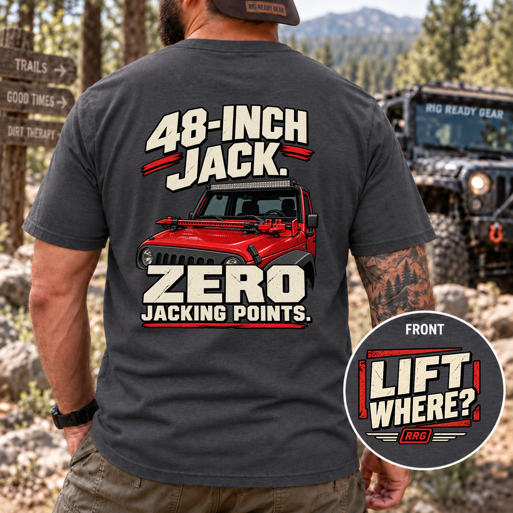 48-Inch Jack. Zero Jacking Points. T-shirt