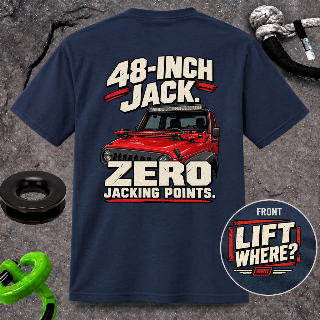 48-Inch Jack. Zero Jacking Points. T-shirt
