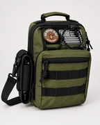 Rig Ready Gear Level 1 Get Home Sling Bag with Holster in Green/Black, front view